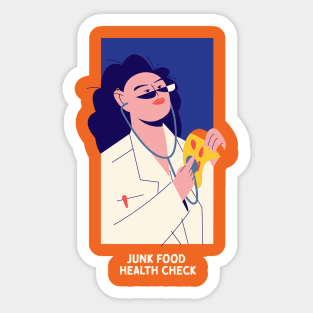 Junk food check Sticker